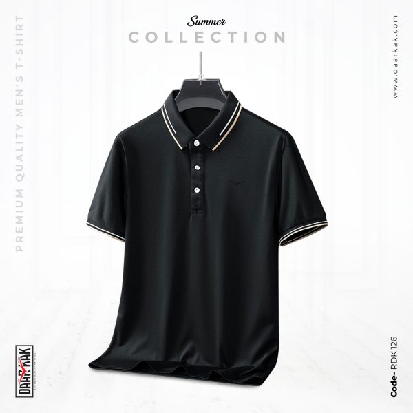 Daarkak Ultra Premium Basic Polo Black Color - RDK-126