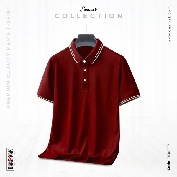 Daarkak Ultra Premium Basic Polo Maroon Color - RDK-129